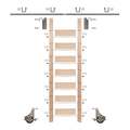 Meadow Lane Ladder 92 in. Pre-Finish Maple Satin Nickel Hook with 8 ft. Rail Kit EG.300-92MA-08.02-PF